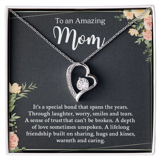 An Amazing Mom | A Lifelong Friend - Forever Love Necklace